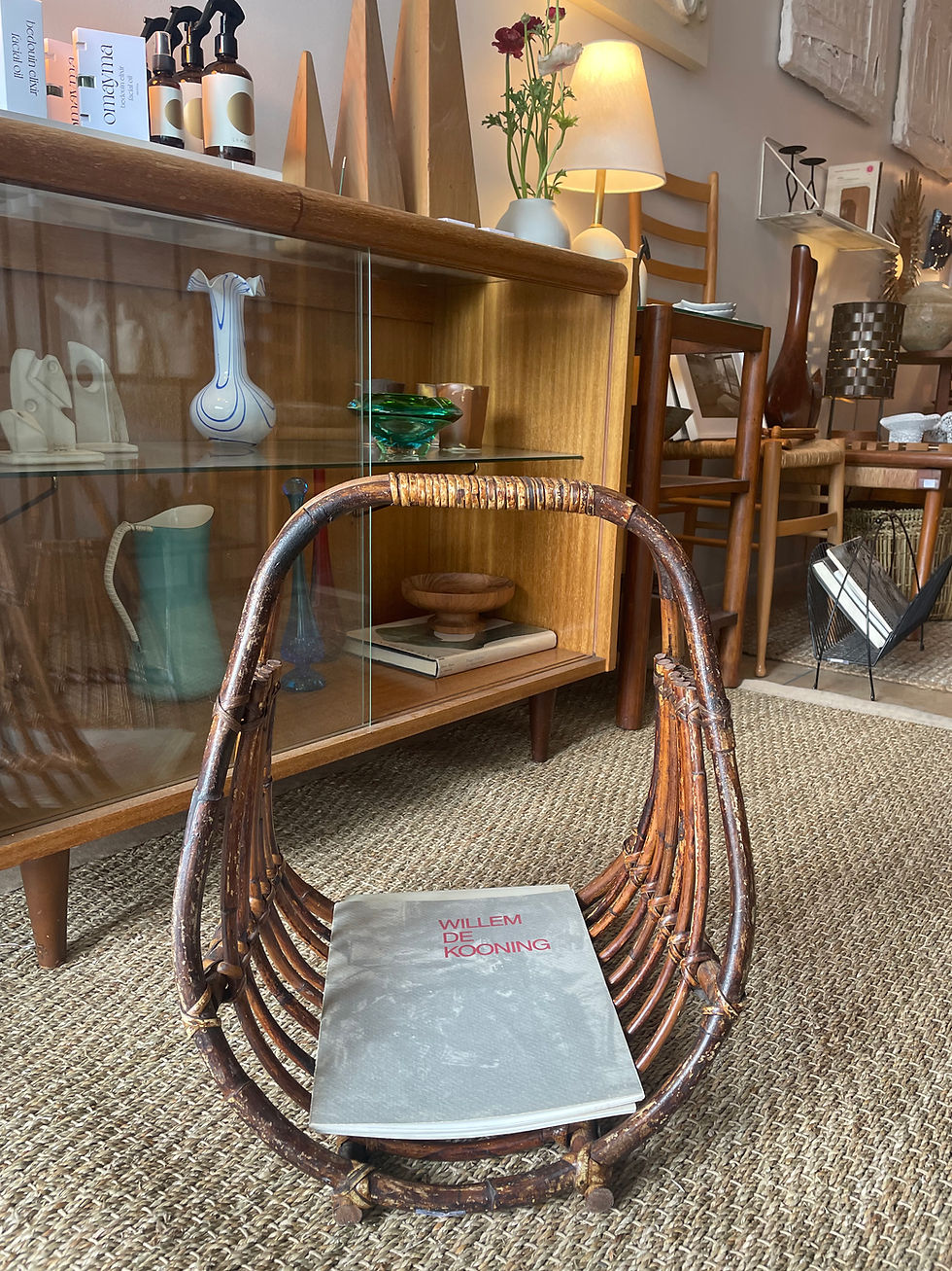 Thumbnail: Vintage Rattan French Magazine Holder