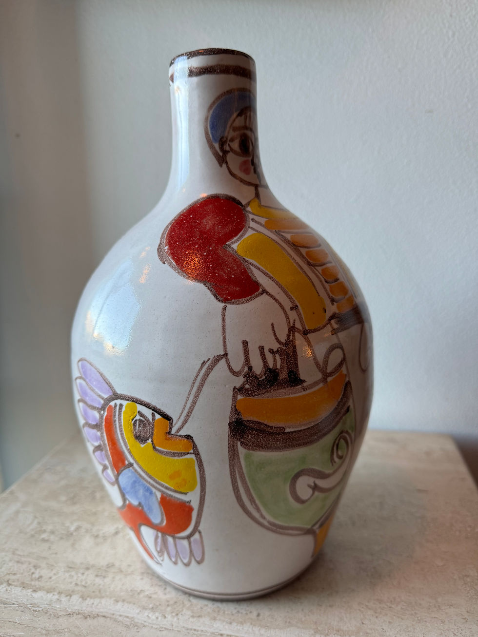 Thumbnail: Handpainted Woman with Fish Vase - Desimone Italy