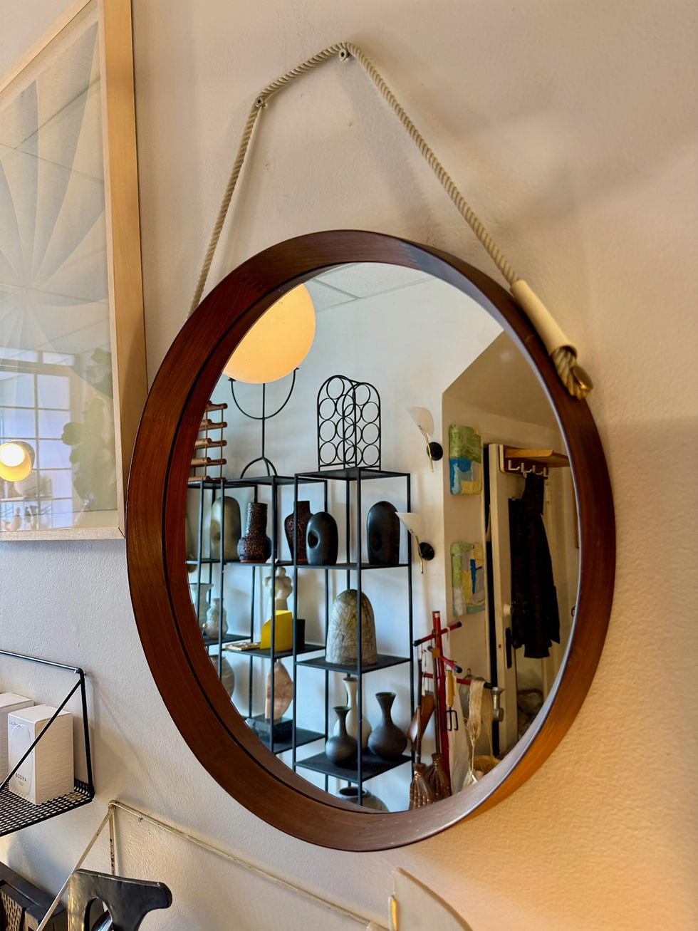 Thumbnail: MCM Danish Circular Mirror w/ Rope