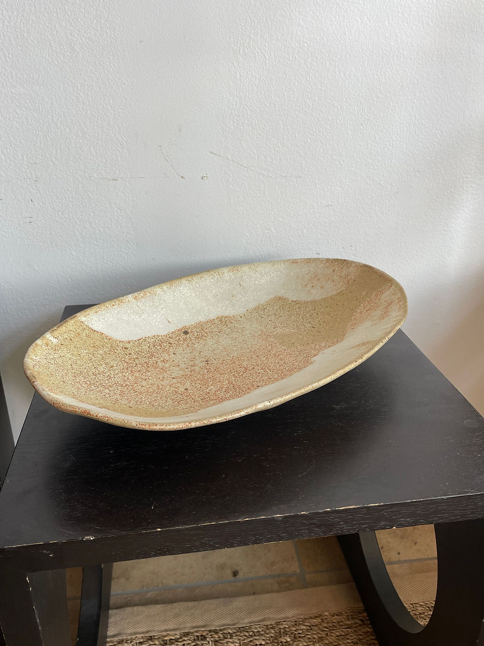Thumbnail: Large Organic Oval Ceramic Platter