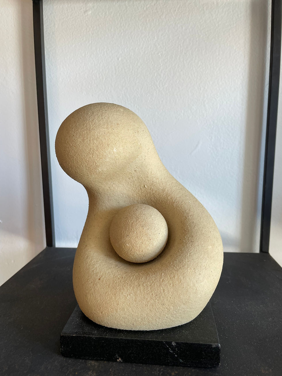 'mother and child ' biomorphic sculpture