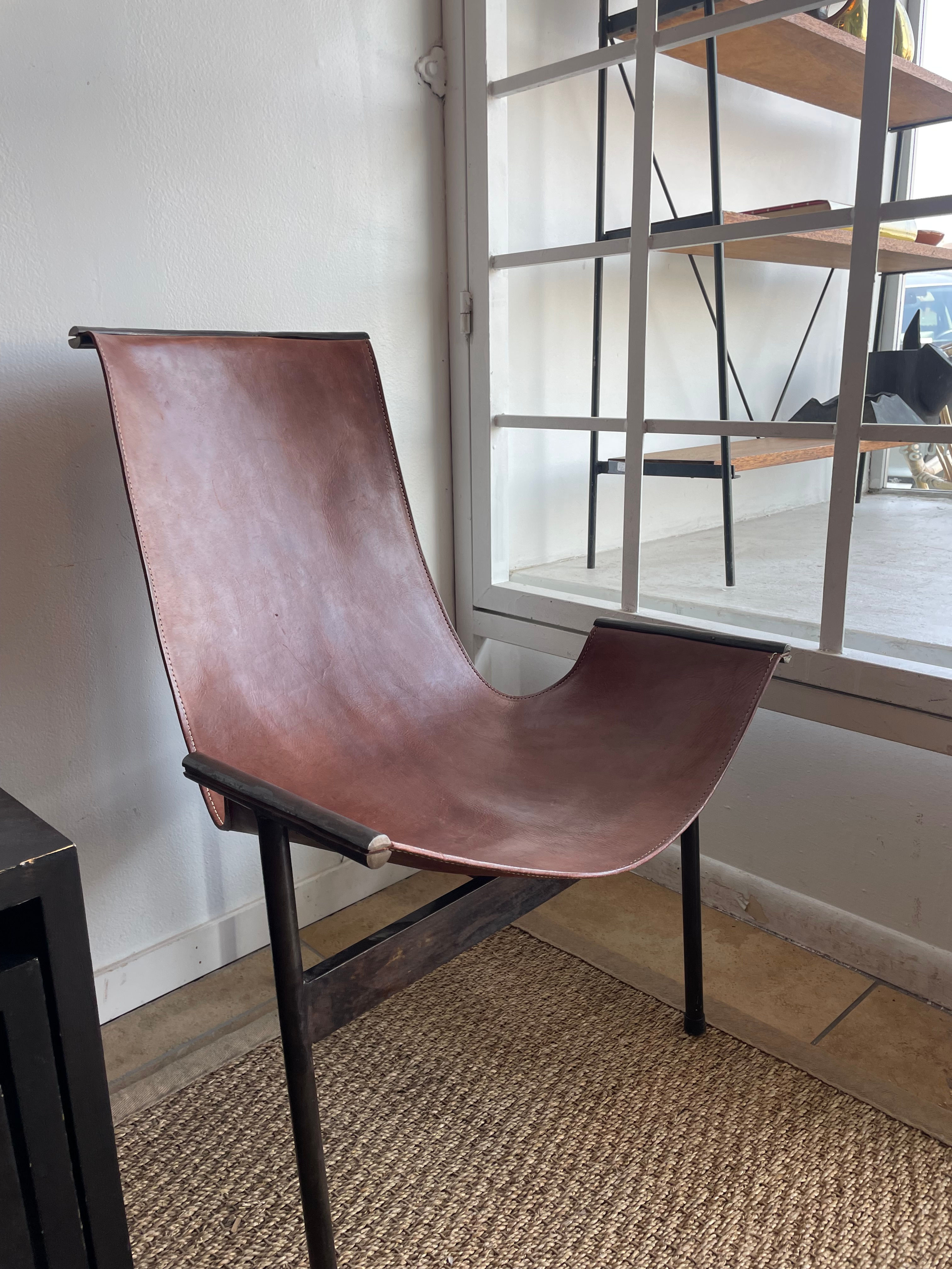 Vintage Leather Sling Chair