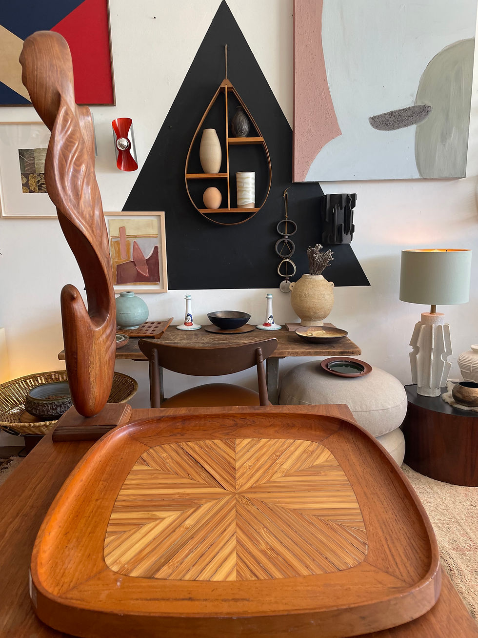 Danish Wooden Tray by Jen Ouistguard