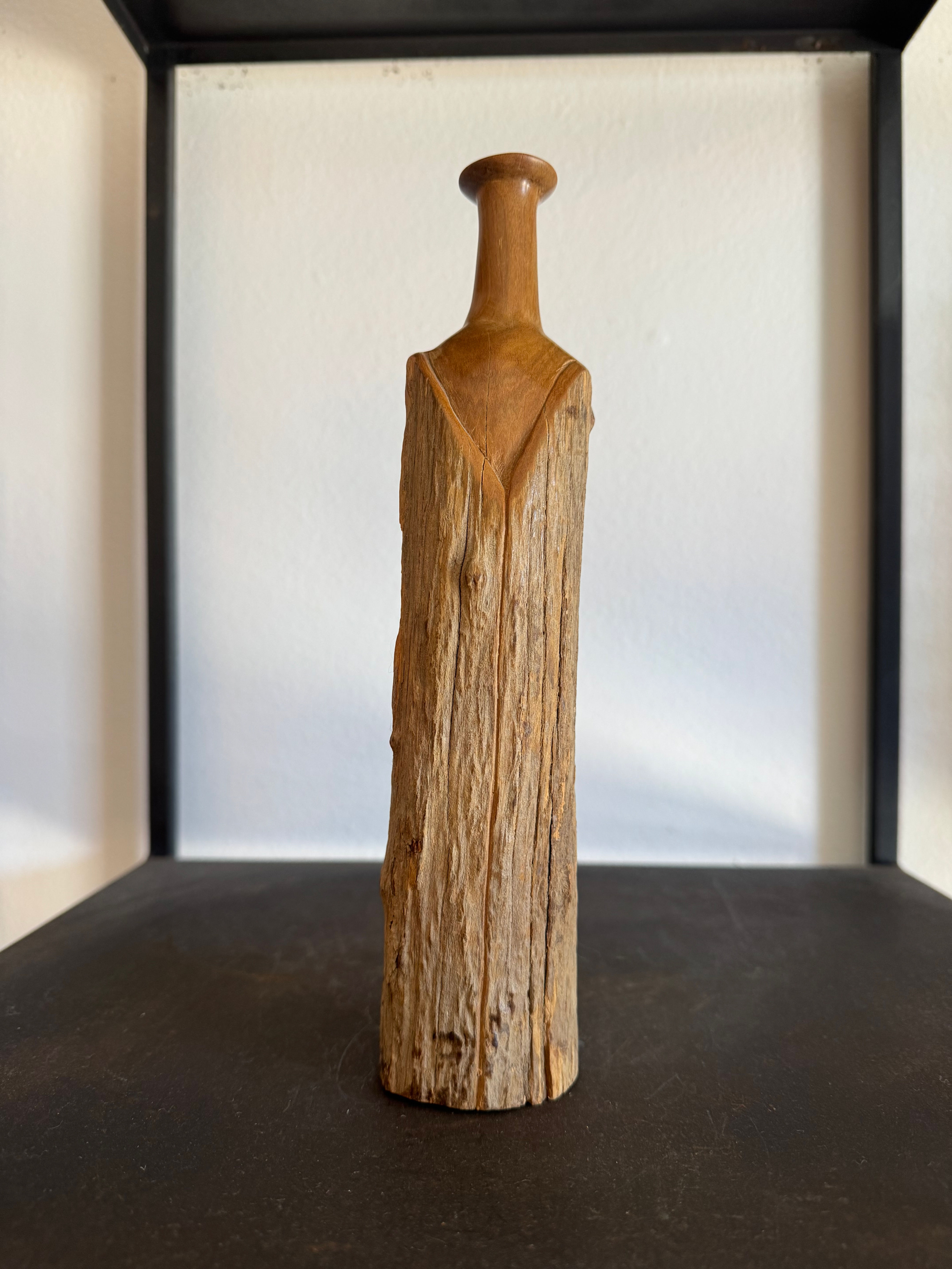 1950's Wooden Tall Bud Vase - 1
