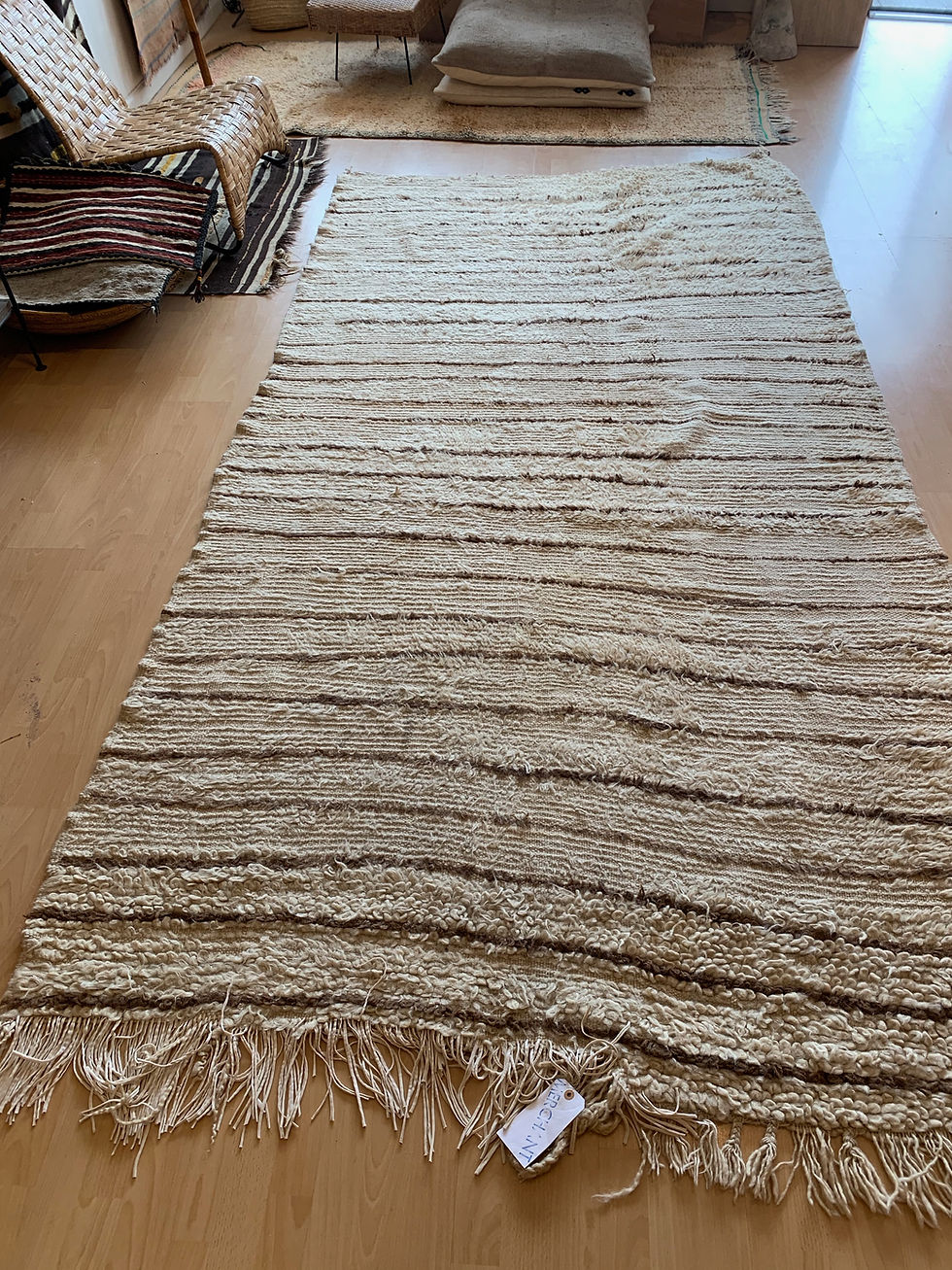 Thumbnail: Vintage Moroccan Beniourian Stripe Rug