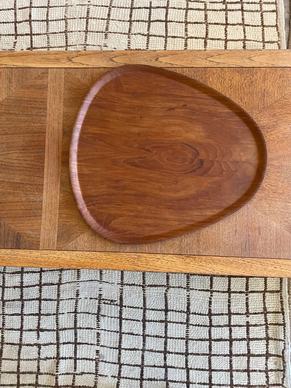 Thumbnail: MCM Abstract Teak Tray