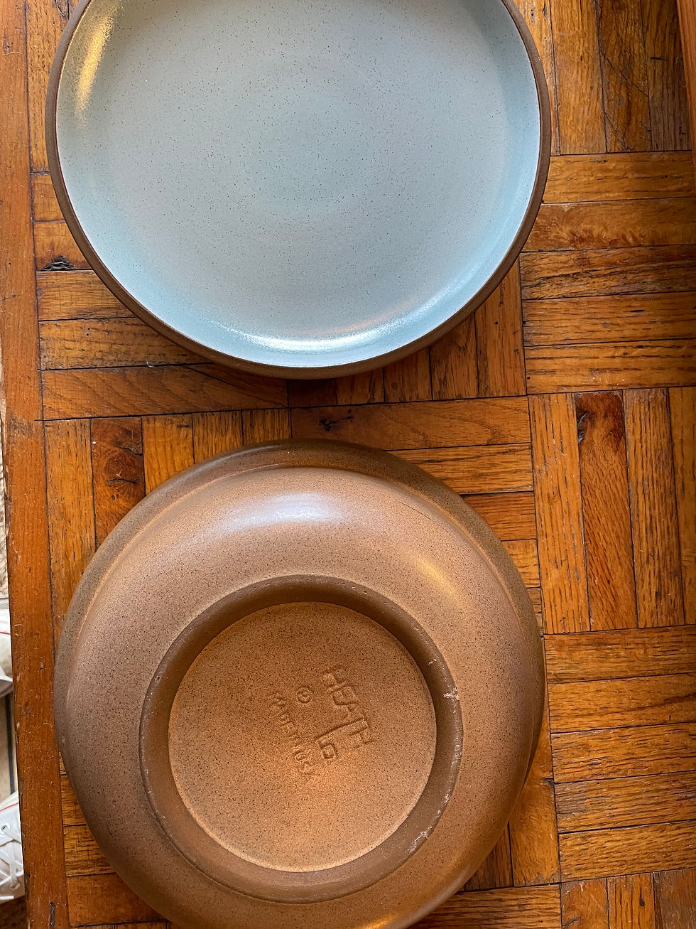 Thumbnail: Rare 1960's  Blue 'Heath'  Casserole Dish