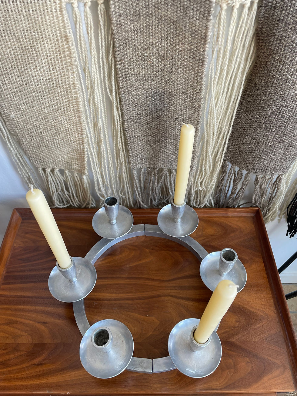 Thumbnail: Vintage Metal Circular Candleholder