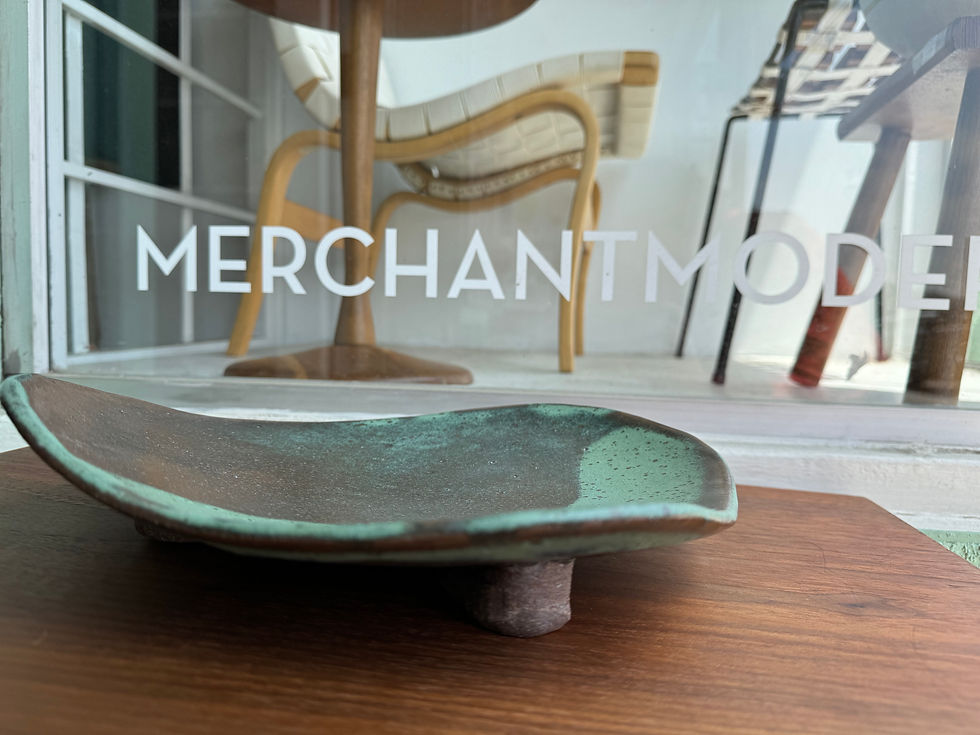 Thumbnail: Low Green/ Black Ceramic Dish