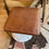 Thumbnail: Leather Stool w/ Iron Legs
