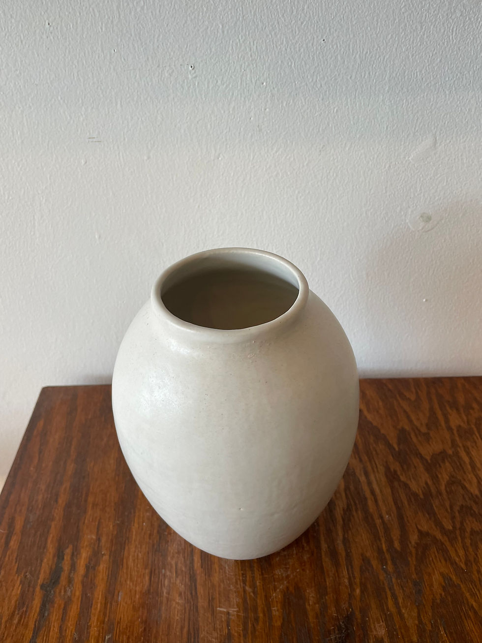 Thumbnail: Tall white ceramic  vase