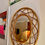 Thumbnail: Beautiful Oval Bamboo Cane Vintage Mirror