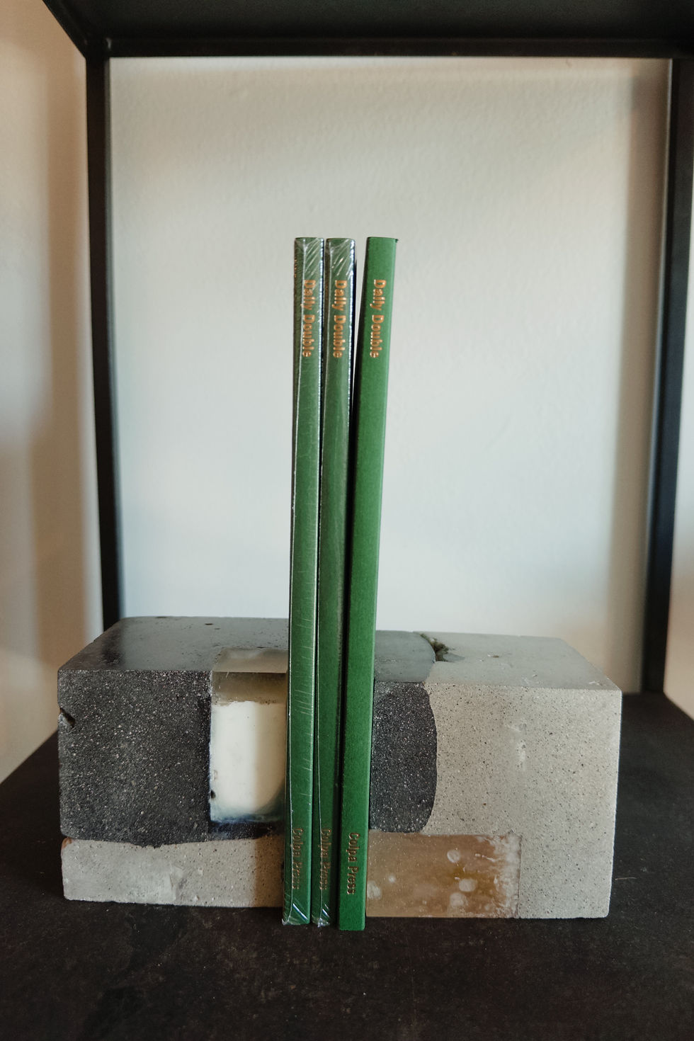 Thumbnail: Pair of Black  Concrete Square Bookends