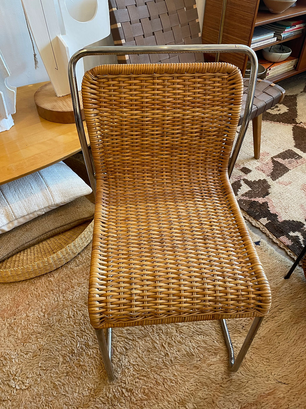 Thumbnail: Italian Cane Chair w/ Chrome