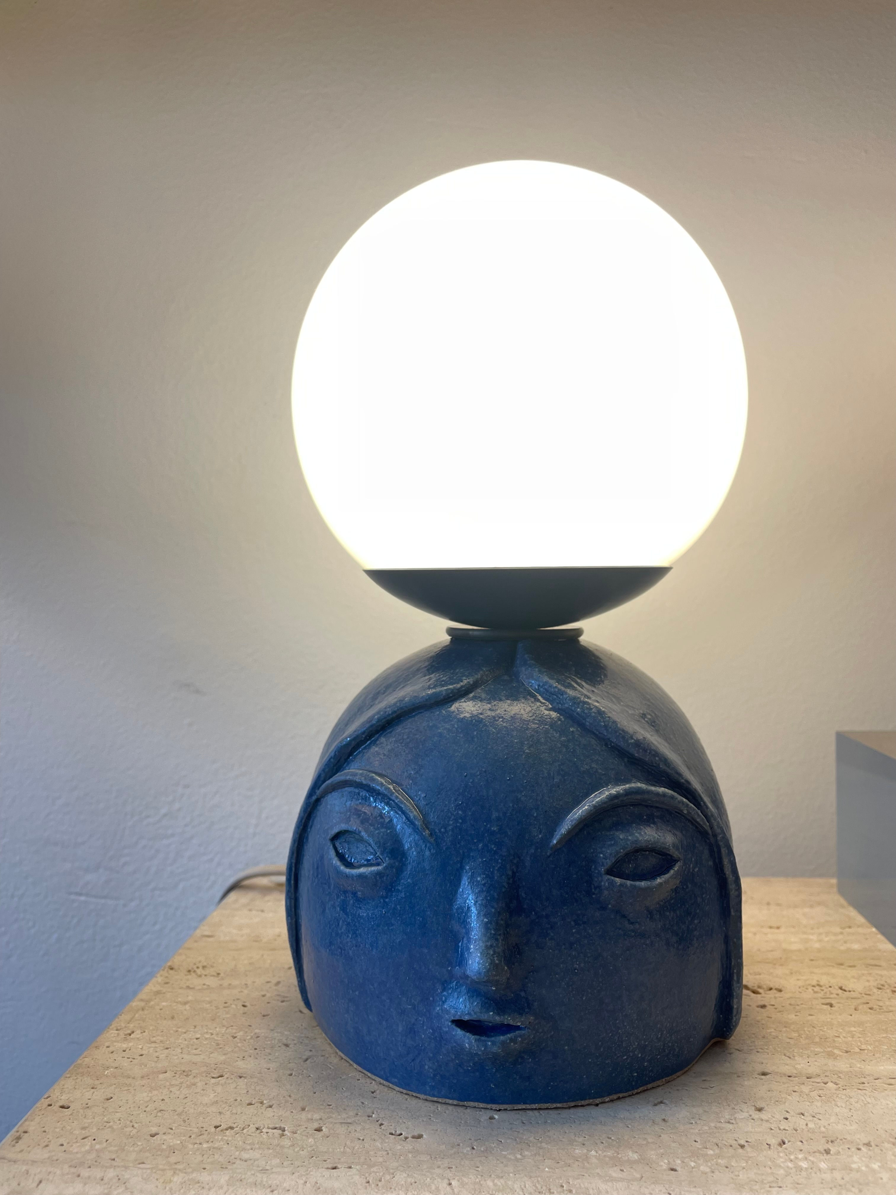 Short ' Blue' Floating Penelope Table Lamp by Rami Kim