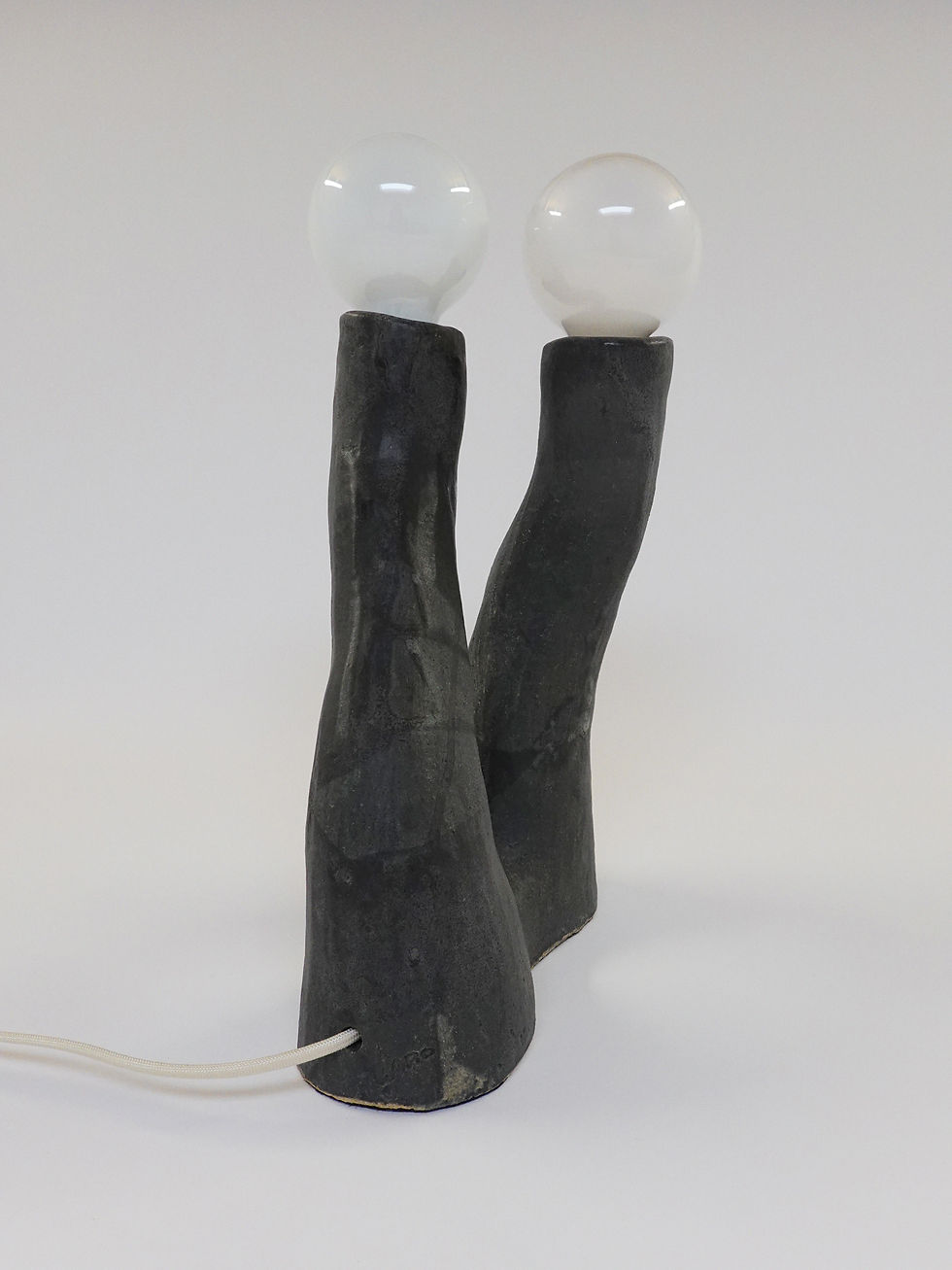 Thumbnail: Coral Charcoal Ceramic Lamp by Caro