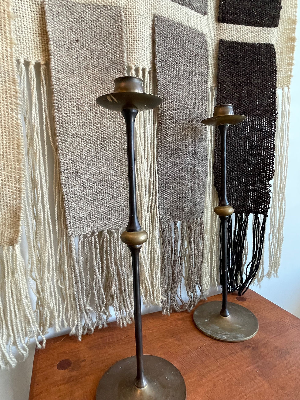 Thumbnail: Pair of Vintage Iron Candleholder
