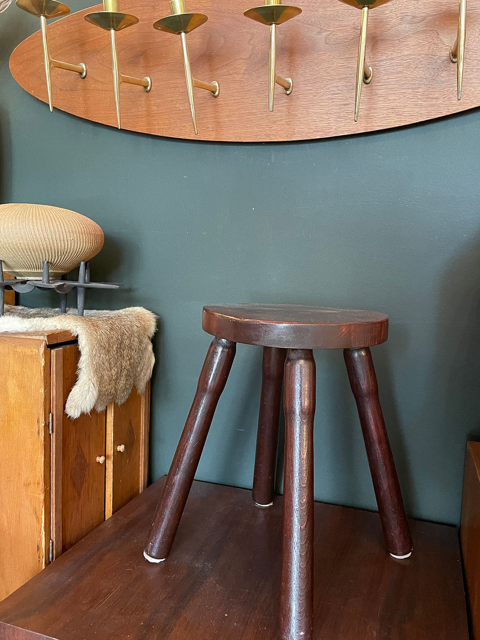 French 1920's wooden stool