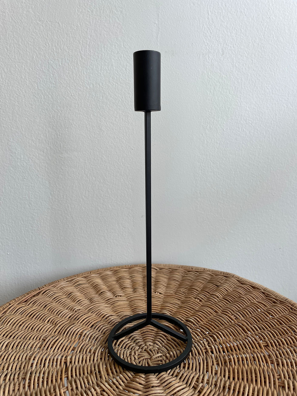 Thumbnail: Danish Iron Vintage Candlestick Holder