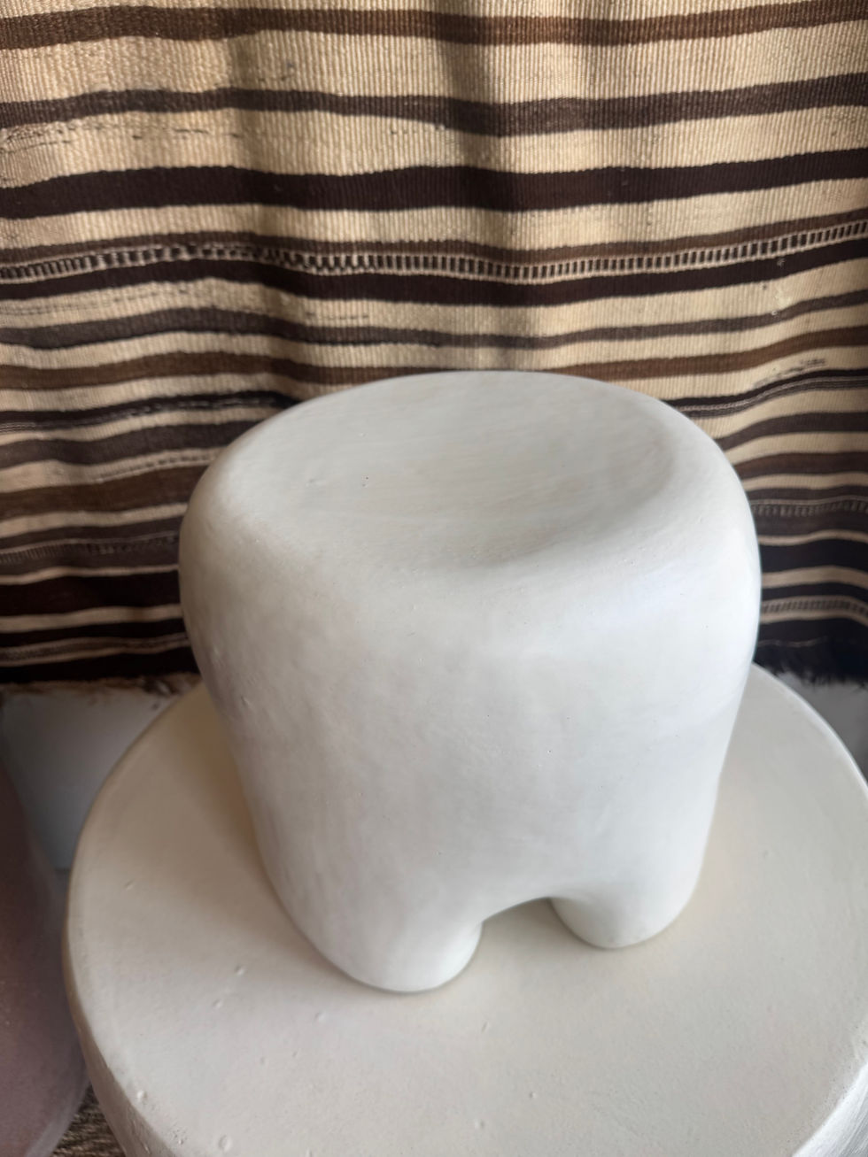 Thumbnail: Small Round Ceramic Stool