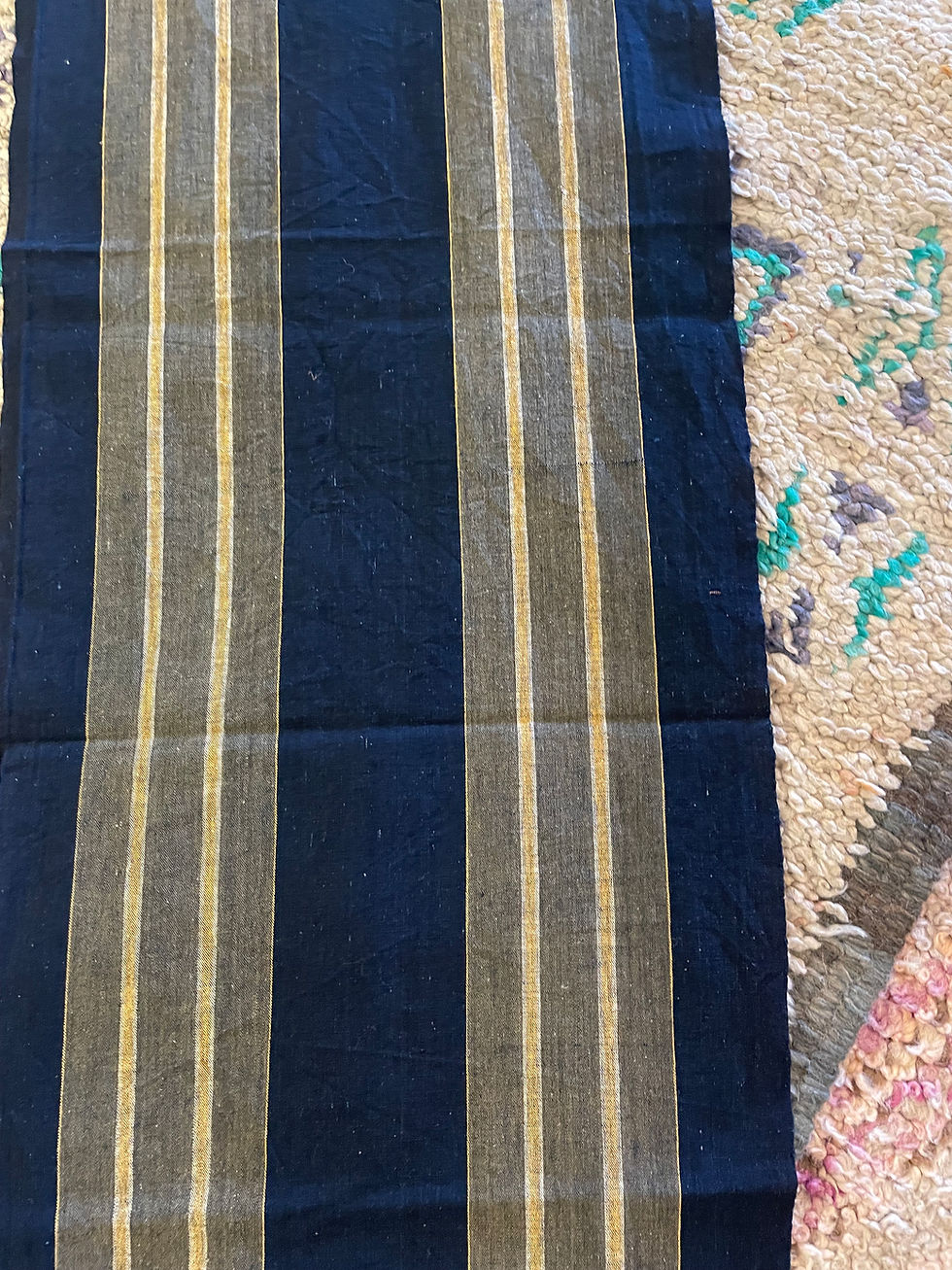 Thumbnail: Vintage Wide Stripe Japanese Indigo