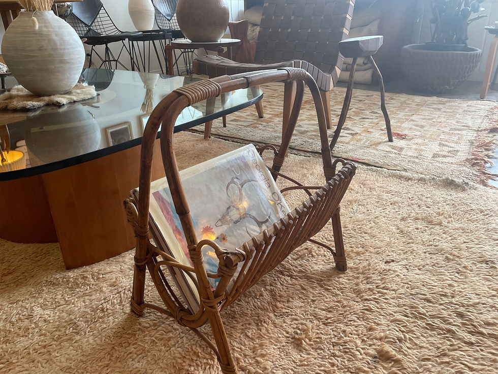 Thumbnail: Vintage Rattan Magazine Rack