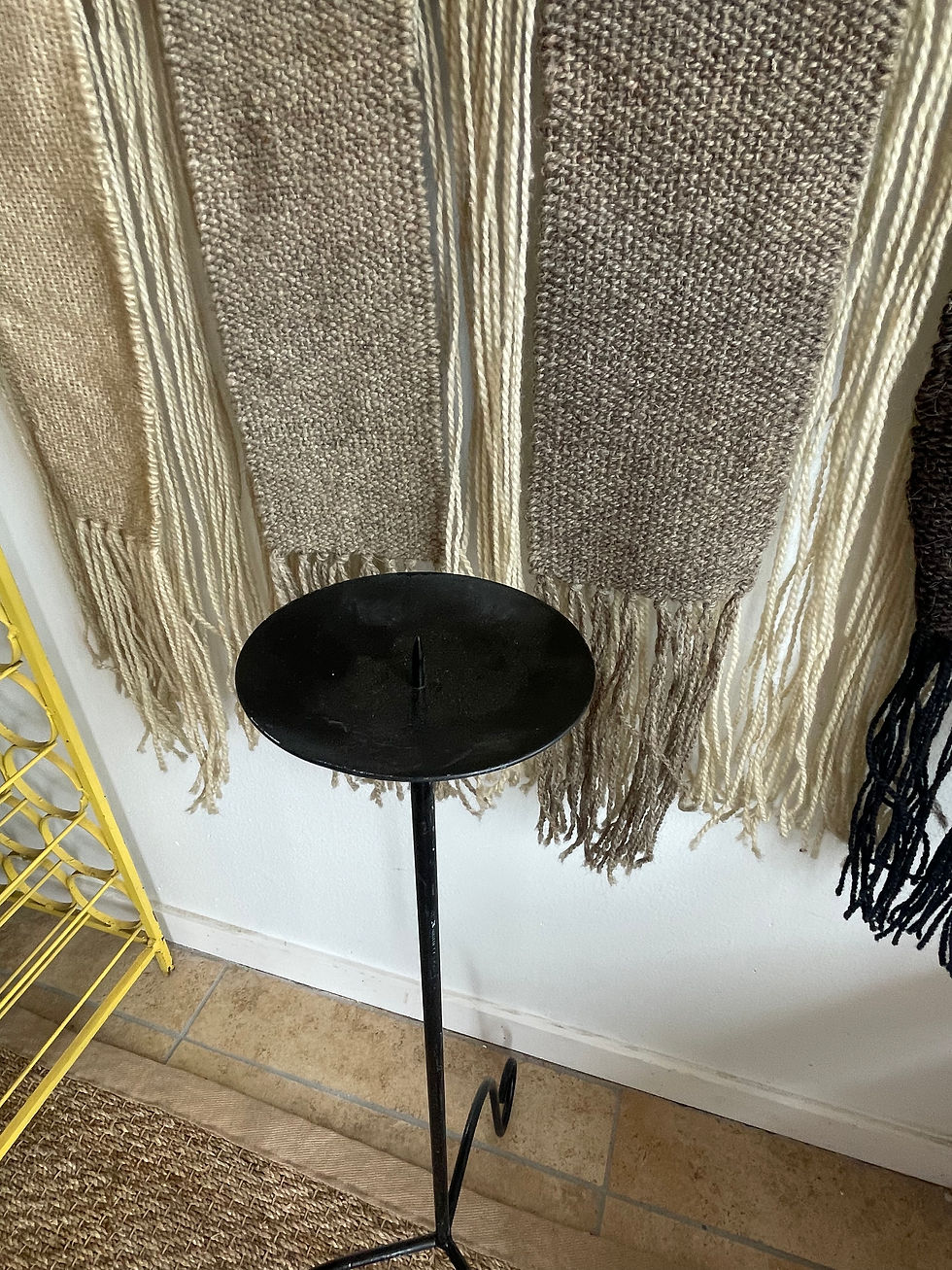 Thumbnail: Med Vintage Iron Candle Holder