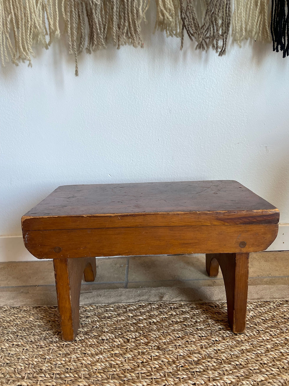 Thumbnail: Vintage Wooden Foot Stool / Table