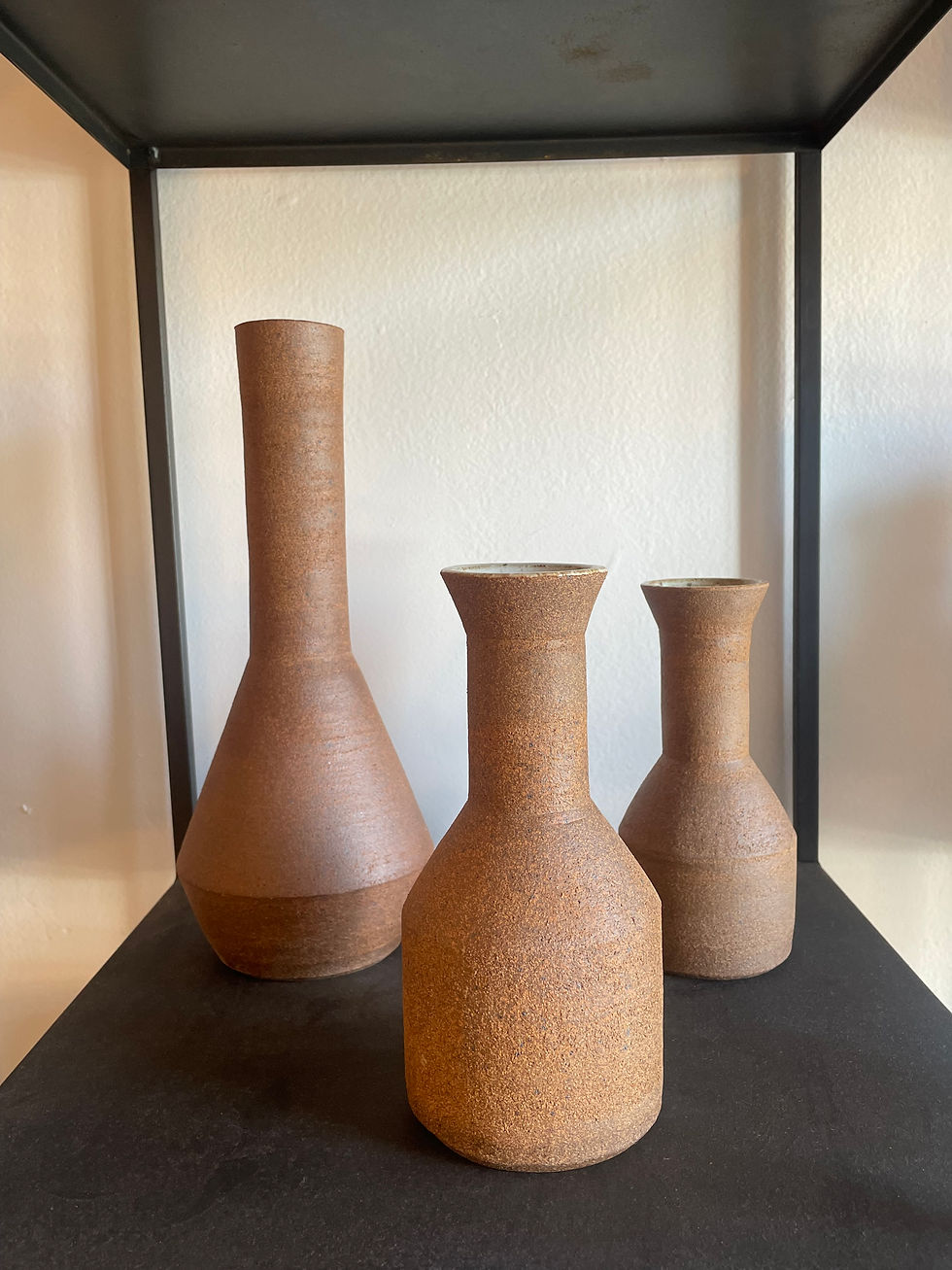 Thumbnail: Long Tall Neck Brown Vase