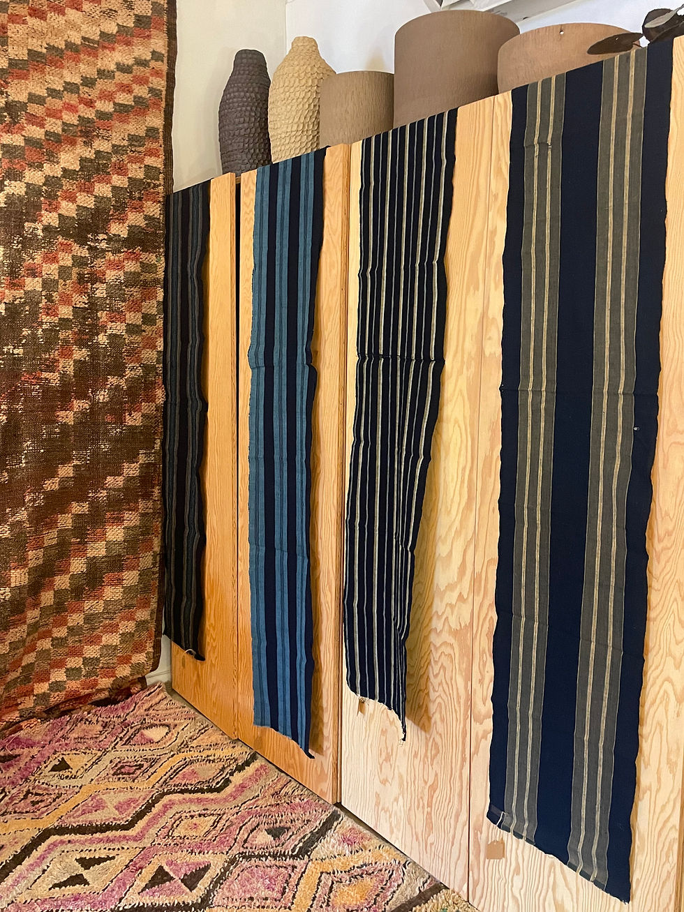 Thumbnail: Vintage Wide Stripe Japanese Indigo
