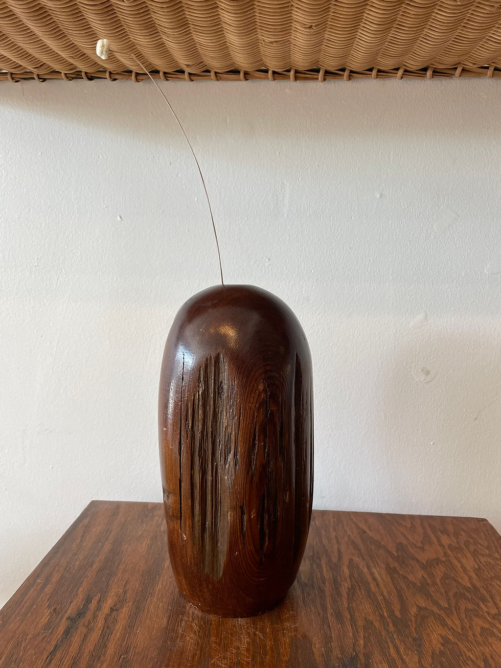 Thumbnail: Wooden Sculptural Tall Vase