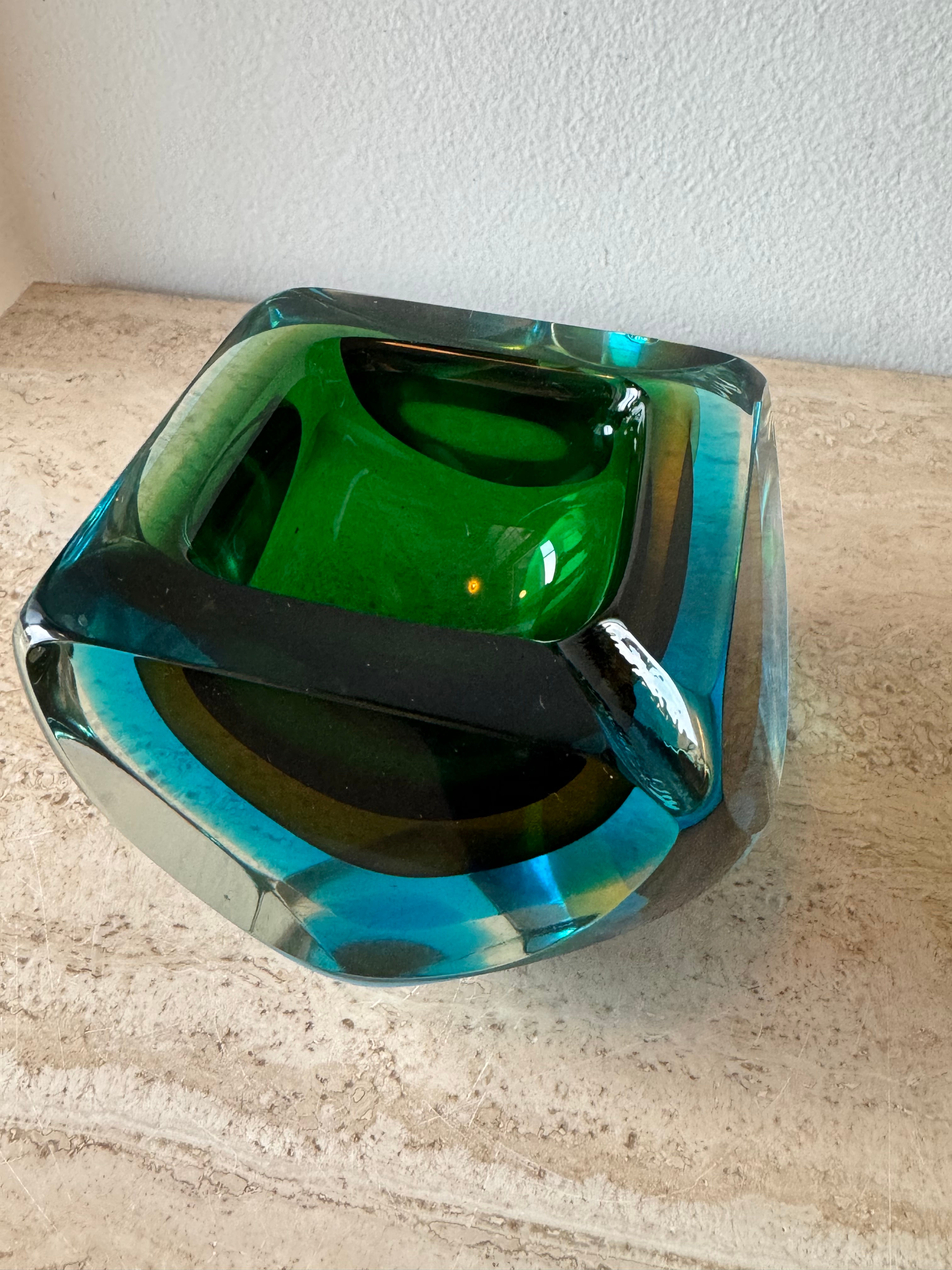 MCM Blue/Green Murano Ashtray