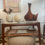Thumbnail: vintage rattan coffee table w/ glass