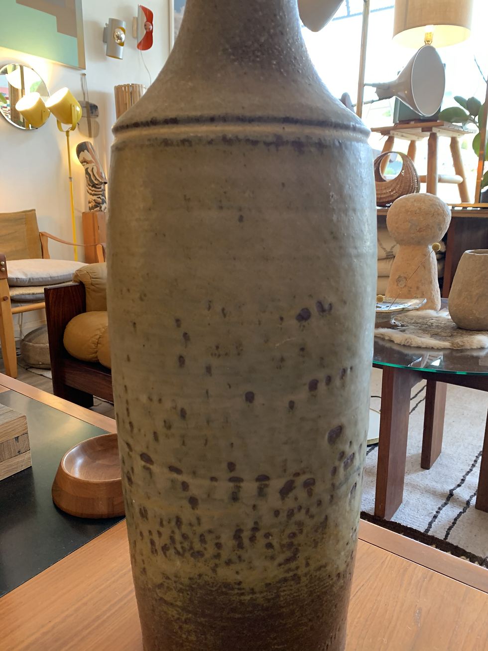 Thumbnail: Vintage Ceramic Green Tall Table Lamp