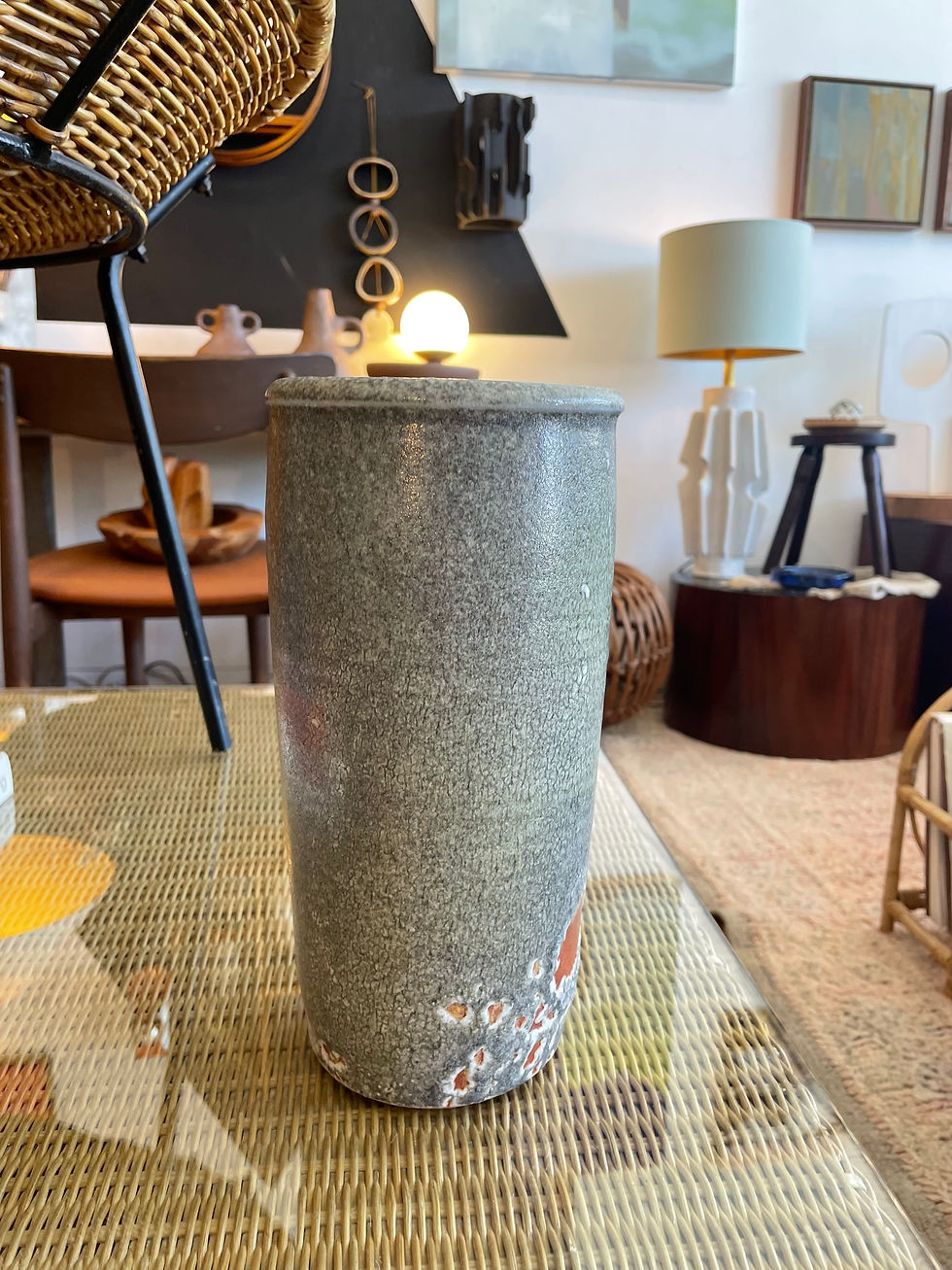 Thumbnail: Ceramic Tall Cylinder Vase -  Gray Green / by Aaron Girard