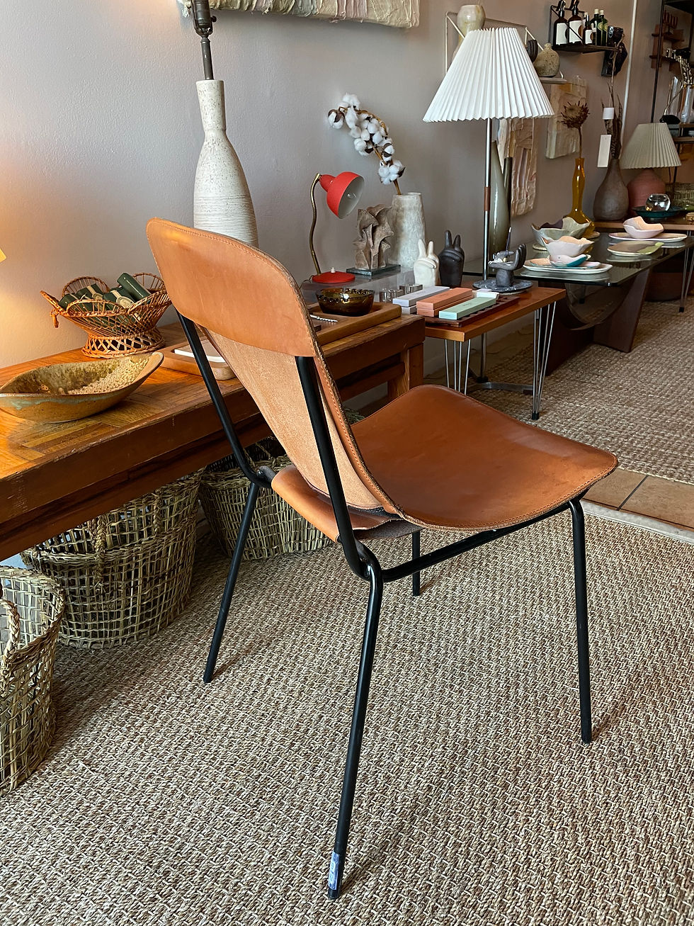 Thumbnail: Leather Sling Dining Chair