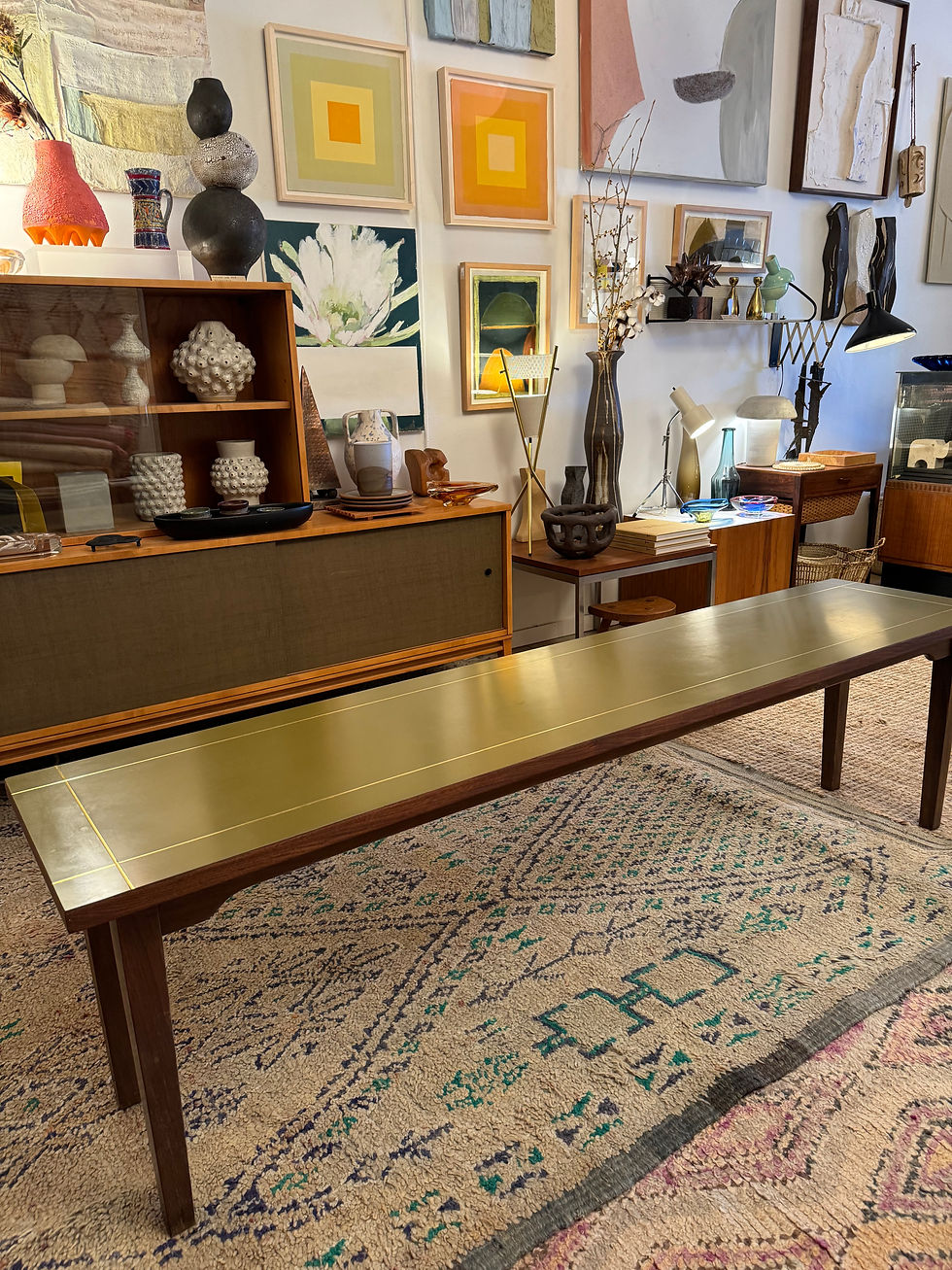 Thumbnail: Long MCM Olive Green Table