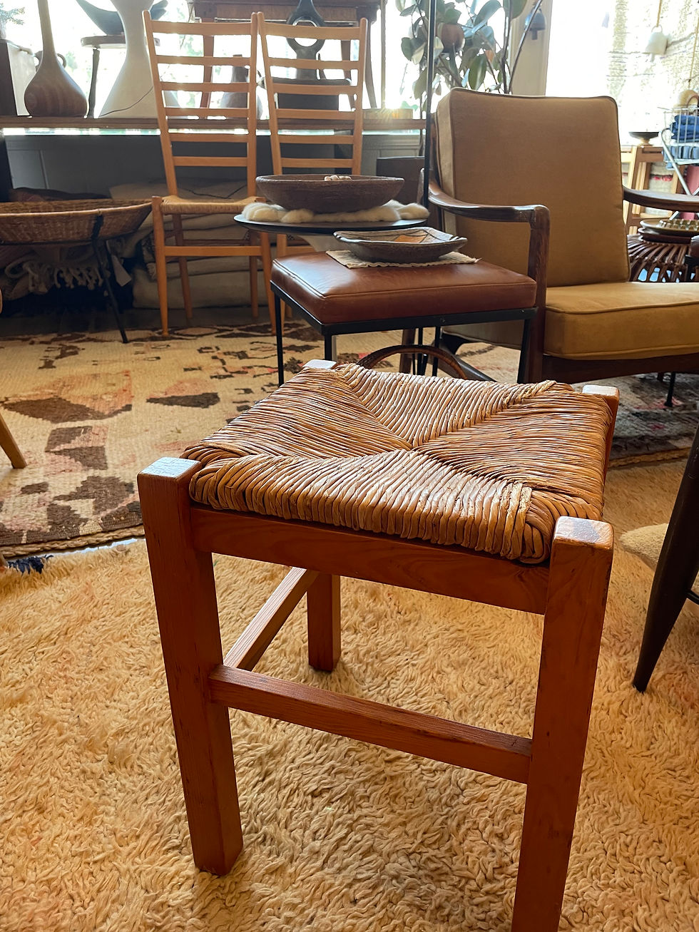 Thumbnail: 'Rush' Small Wooden Stool