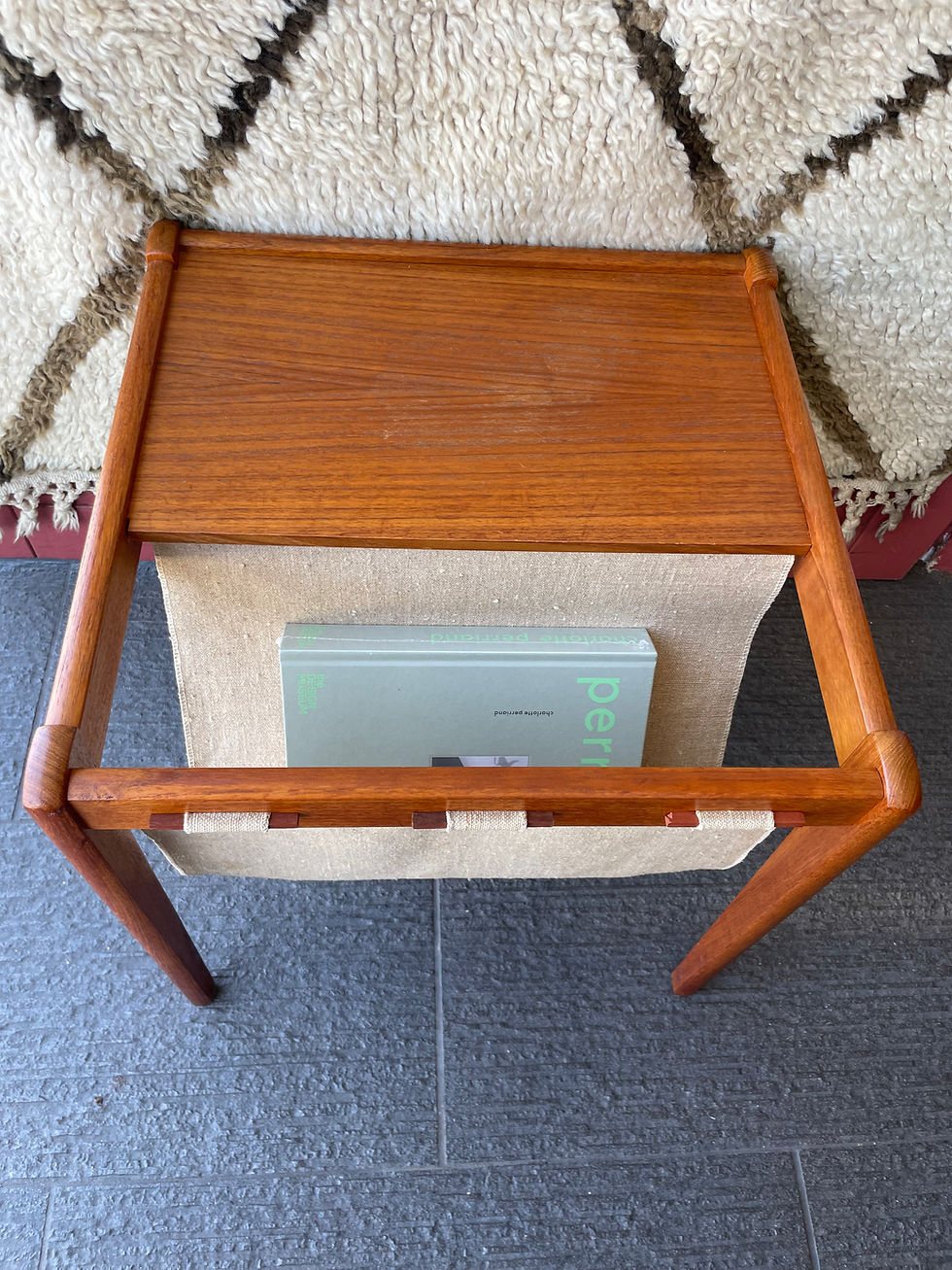 Thumbnail: MCM Danish Linen Magazine Rack Table
