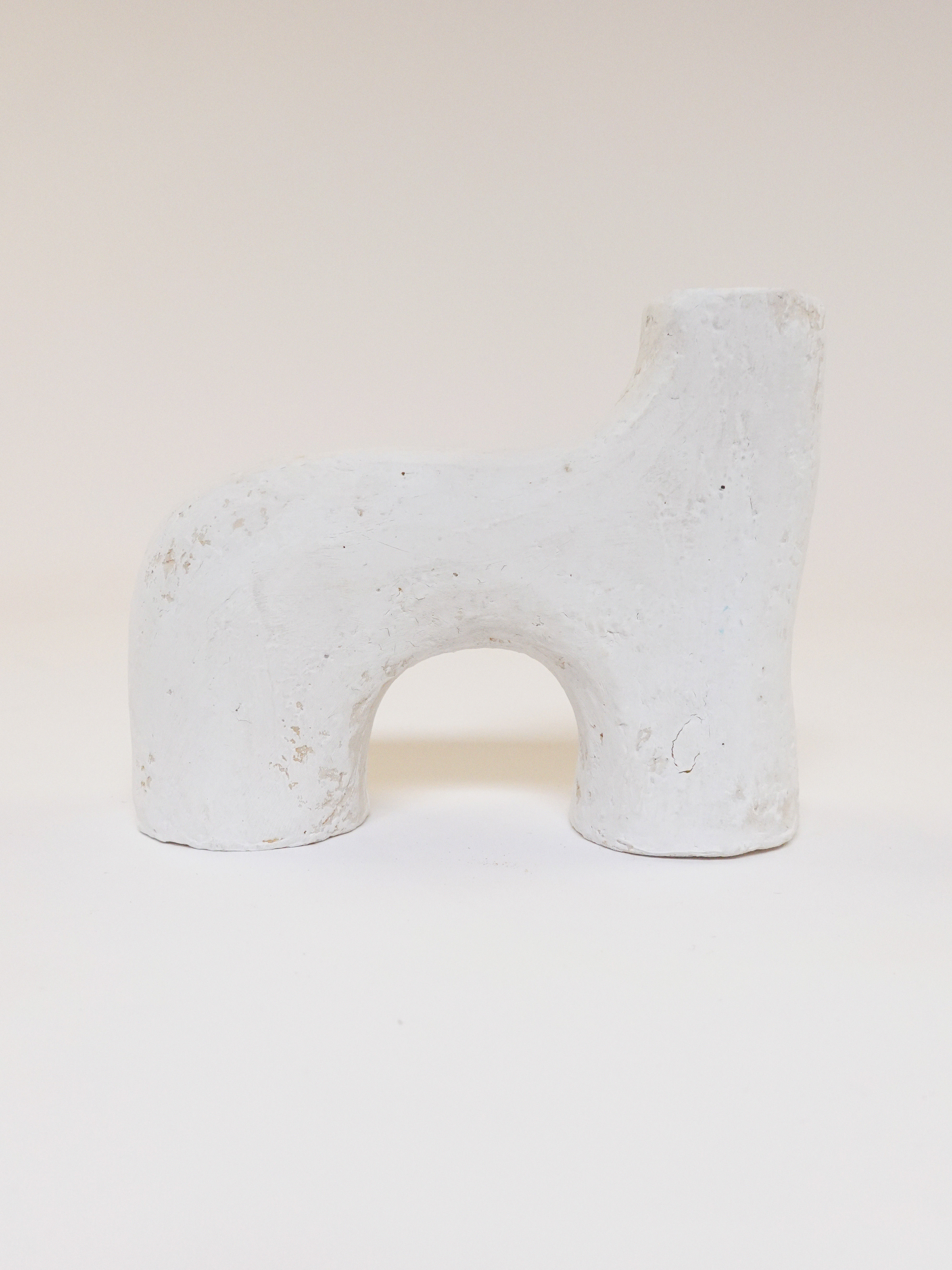 Lama Candle Stick Holder -White
