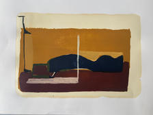 1/1 'under the sun', lithography print, mix media, 2021