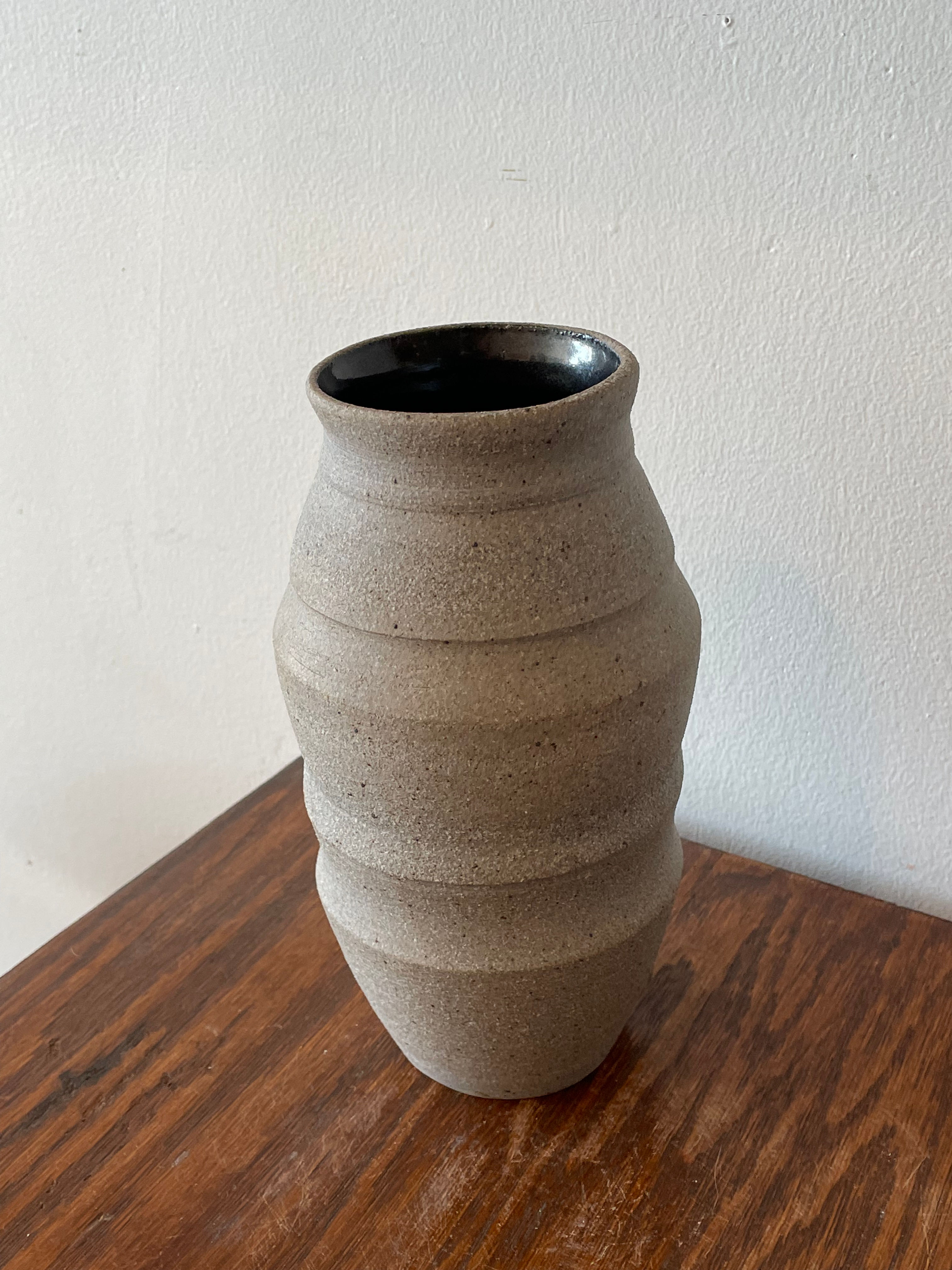 grey abstract ceramic vase