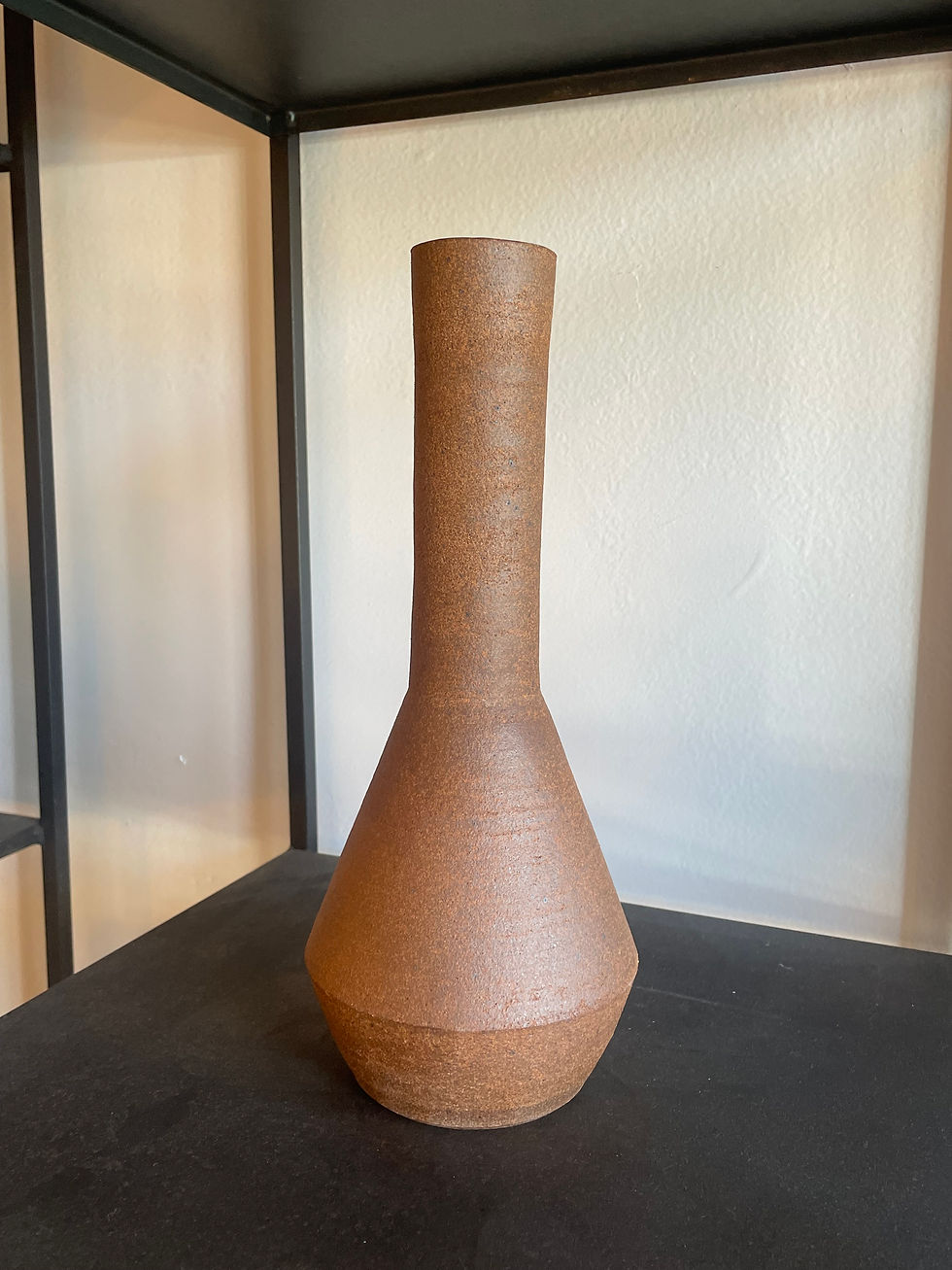 Thumbnail: Long Tall Neck Brown Vase