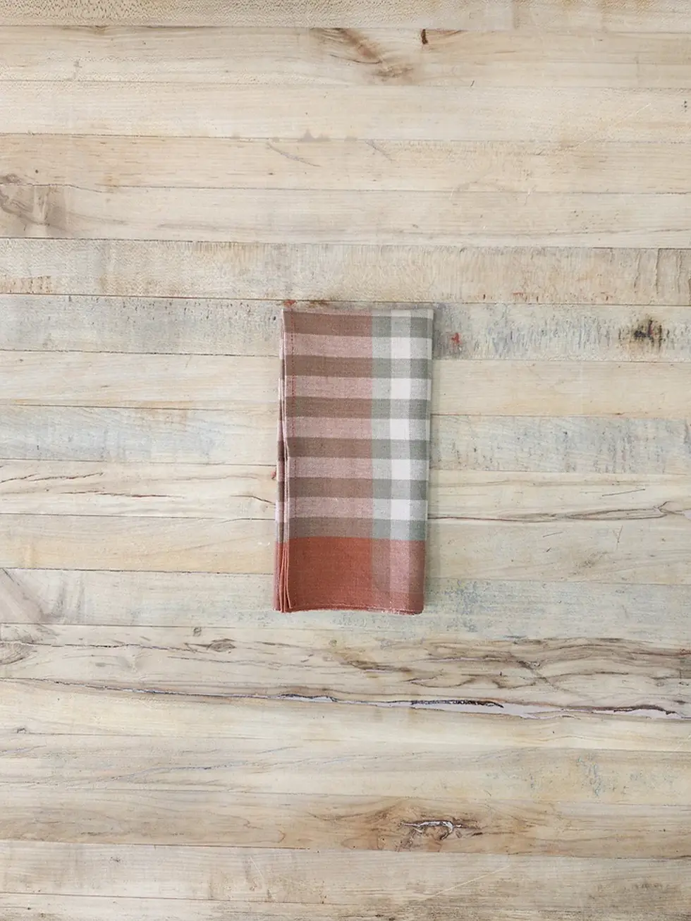 Thumbnail: GRID NAPKIN PAIR - STRAWBERRY