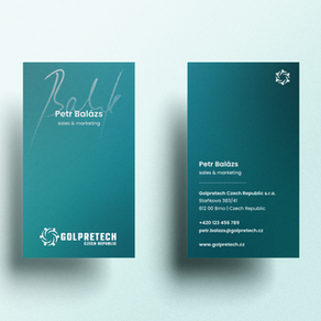 business card vizitka golpretech