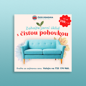 Čistá pohovka facebook ad design 