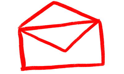 ícone de envelope delineado