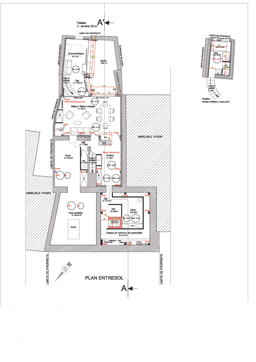 Plan extension véronique jannin architecte pornic