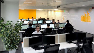 Burgiss илюстрация на бизнес модел - InfoGraffiti офис стена