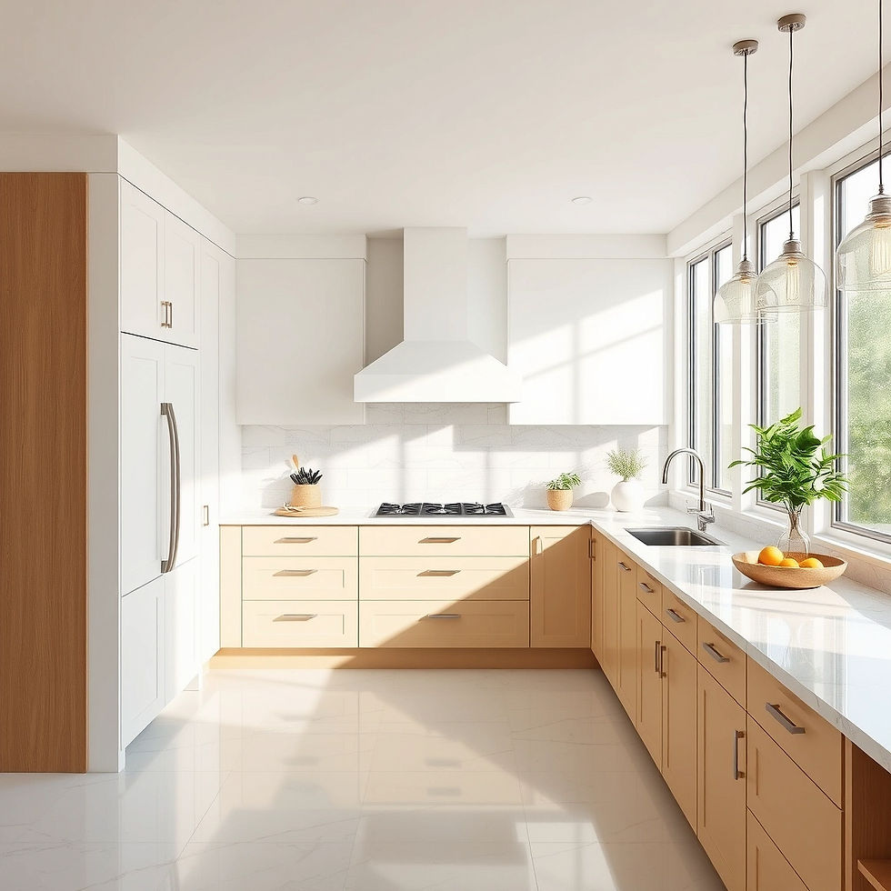 spacious bright kitchen with marble benchtop with resolution that can be used as backgroun